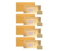 minkissy Kit de 4 Tarjetas Doradas para Raspar con Sobres de Papel, Herramienta Interactiva para Participación en Fiestas y Juegos de Shower