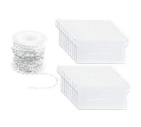 minkissy Kit de Accesorios para Persianas Verticales Cadena Ajustable y Placa Inferior de Plástico Blanco para Renovar Cortinas en Dormitorio Infantil o Comedor