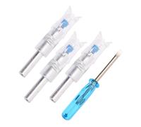 minkissy Kit de Colas de Flecha Iluminadas por LED Azul con Batería de Litio, Activación Automática y Compatibles con Flechas de Carbono de 7,62 Mm para Tiro al Blanco al Aire Libre