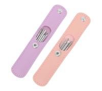 minkissy Kit de Limpieza de Oídos 2 Juegos de Cucharas de Acero Inoxidable para Cerumen Seco, Rápido y Portátil Estuche de Almacenamiento para Viaje