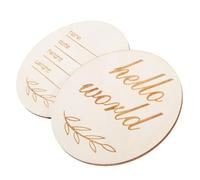 minkissy Letreros de Madera para Anuncio de Nacimiento 2piezas Minimalistas Color Marrón para Fotos y Obsequio a Nuevos Padres de Ñiño