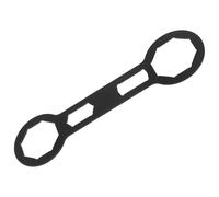 minkissy Llave de Horquilla para Tapa de Motocicleta 46 y 50mm Negra | Hierro, Herramienta Compacta Portátil, para Taller y Mantenimiento de Amortiguadores y Tapas