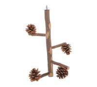 minkissy Loro De Juguete Palo para Moler Patas De Periquito Juguetes para Pájaros para Loros Soporte para Percha De Pájaro Palos De Percha para Pájaros Sucursal De Madera Natural