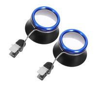 minkissy Lupa Clip para Reparación de Relojes y Joyería Aumento 20X 2 Unidades Herramienta de Lupa de Relojero Portátil Lente de Inspección Precisa para Monedas y Trabajos de Precisión