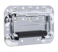 minkissy Manija de Resorte Metálica de 8 Mm para Caja de Herramientas, Asa de Cofre Cromada Resistente, Tirador Plegable para Gabinete Industrial y Estuche de Aviación