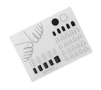 minkissy Mantel de Silicona para Estampación de Uñas Guía de Práctica para Colorear Esmaltes Tapete para Manicura Decoración de Uñas Casa