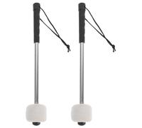 minkissy Mazas para Bombo con Cabeza de Fieltro de Lana Baquetas para Batería de Acero Inoxidable 1 Par Accesorio para Instrumentos de Percusión Diseño Ergonómico y Antideslizante Uso