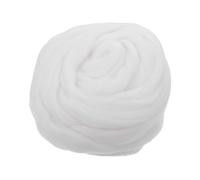 minkissy Mechas de Lana a Granel Blanco 100 G para Fieltrar Aguja, Material Flexible de 66s Wool para Manualidades y Hilado a Mano en Decoración