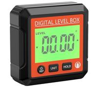 minkissy Medidor de Ángulos Digital Compacto Negro Transportador de Nivel y Medidor Angular Precisión 0.05° para Uso Portátil Material Abs y Componentes Electrónicos
