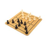 minkissy Mesa Nine Mens Morris Portátil Clásico Tablero Grande con Piezas Tridimensionales Set Familiar para Entretenimiento y Desarrollo Cognitivo para