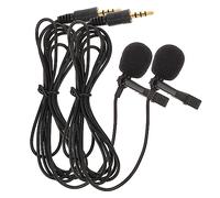 minkissy Micrófono De Solapa De Alta Sensibilidad Clip, Cable De 1,5 m y Conector De 3,5 Mm, Mini Micrófono De Condensador para Grabación y Conferencias, Pack De 2 Unidades para Ordenador y Cámara