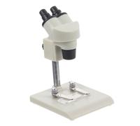 minkissy Microscopio Miniatura Decorativo de Escritorio de Juguete para Casa de Muñecas Accesorio Simulado de Microscopio Blanco para Experimentales