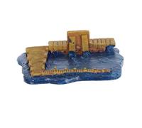minkissy Mini Muelle de Resina Azul Profundo para Caja de Arena Psicológica, Accesorio para Terapia y Decoración de Paisaje en Miniatura, Adecuado para Juegos de Mesa y Casa de Muñecas