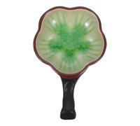 minkissy Mini Tintero de Cerámica Multifuncional Soporte para Pinceles, Plato para Tinta de Caligrafía, Diseño Sombra Verde, Compacto para Arte Sumi y Pintura Japonesa