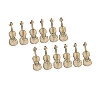 minkissy Mini Violín de Madera 12 Piezas Modelo Creativo para Decoración del Hogar Accesorios para Fotografía y Microescenas Miniatura Ligera y Realista para Coleccionistas