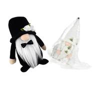 minkissy Muñecos de Peluche de Boda 2 Piezas, Decoración Nupcial de Novia, Figuras Rudolph para Mesa y Hogar, Adorno Coleccionable para Banquete y Obsequio de Novios