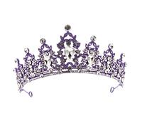 minkissy nupcial dama de honor púrpura Boda coronas para mujer decoraciones novias tocados de novia tiaras de novia decoración fiesta tiara de niña elegante tiara aleación