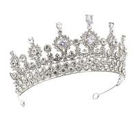 minkissy nupcial tiara de reina astilla barroco decoración paseo reina real ser tocados diademas novia Tiara de novia novia tiara de cumpleaños de mujer de mujer Metal