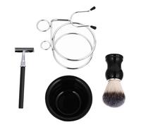 minkissy Organizador De Artículos De Afeitado 4 Piezas Conjunto De Herramientas De Pogonotomía Cepillo Facial Limpiador Cepillo De Limpieza Hombre Rostro Acero Inoxidable Shaving Brush