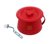 minkissy Orinal Portátil para Bebés y Pequeños, Inodoro de Entrenamiento Unisex de Plástico Pp Rojo, Bacinilla Desmontable Fácil de Limpiar para Uso Doméstico y Viaje