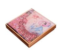 minkissy Paleta De Maquillaje Brillantina Vacía 1 Unidad 9 Compartimentos Diseño De Lentejuelas Para Uso Diario y Viaje Caja De Sombras De Ojos Compacta Portátil