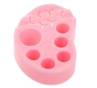 minkissy paleta de uñas paleta de belleza botín peine Agarre delineador hecho a mano pintauñas plato de maquillaje para base paleta para mezclar maquillaje de uñas sombra gel de sílice rosa