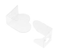 minkissy Paletas De Maquillaje De Transparente Para Mezcla 2 Pcs Diseño En Forma De Corazón y Alargada Herramienta Duradera Para Salones y Uso Personal