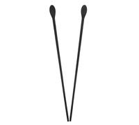 minkissy Palillos Largos de Silicona Resistentes al Calor Diseño para Cocinar y Freír en Hot Pot, Utensilios Negros Multiusos para Cocina Segura