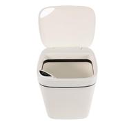 minkissy Papelera Forma Delgada y Ahorro de Espacio Inteligente Sensor Automático de 12l Diseño Moderno y Contemporáneo en Plástico Blanco para Cocina y Oficina