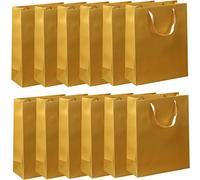 minkissy Paquete De 12 Bolsas De Papel Kraft Para La Compra Grandes Y Cuadradas Para Regalar Únicas Para Fiestas De Cumpleaños De Niños Y Niñas.