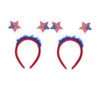 minkissy Paquete De 2 Diademas Del Día De La Independencia Seguras Y Elegantes Para Adultos Y Niños.