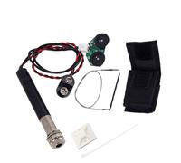 minkissy Pastilla Piezoeléctrica con Preamplificador para Guitarra Acústica Gmb634 Control de Volumen y Tono Conector Jack Extremo Color Negro Fácil Instalación sin Perforación para