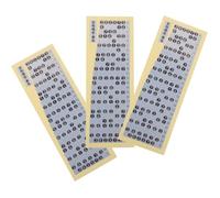 minkissy Pegatinas para Diapasón de Guitarra Negras 3 Piezas, Etiquetas Numeradas para Aprendizaje de Escalas, Material Didáctico Removible para Estudiantes y Autoaprendizaje,
