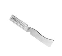 minkissy Peine De Acero Inoxidable Peine Para Bigote y Barba Para Entrenamiento Al Aire