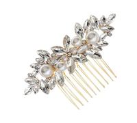 minkissy Peine de Novia con Diamantes de Imitación para Bodas Fiestas de Graduación Adornos para El Cabello para Novias Fijación Firme