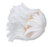 minkissy Peluca Blanca Con Flequillo Pelucas Sintéticas Cortas y Lisas Para Mujer Para Cosplay Fotos y Fiestas