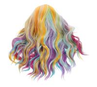 minkissy Peluca rizada de color pelucas rizadas para mujer chicas de peluca de cosplay corta Alambre de alta temperatura