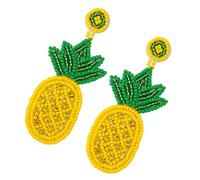 minkissy Pendientes Colgantes Bohemios Piña con Cuentas Ligeros para Mujer Accesorios de Moda Originales para Regalo y Ocasiones Especiales