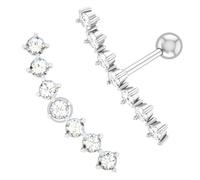 minkissy Pendientes Trepadores De Circonita Diseño Clásico Joyería Para Mujeres