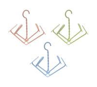 minkissy Perchas para Zapatos Plegables de Plástico 3 Piezas, Zapatero para Secar Zapatos Resistente al Viento, Multiusos para Hogar y Balcón, Organizador Compacto y Color Color Aleatorio