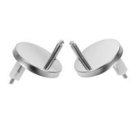 minkissy Pernos para Asiento de Inodoro con Instalación Rápida, Tornillos de Plástico y Tapones de Goma Expansibles, Kit de Fijación en Color Plata, 2 Pares