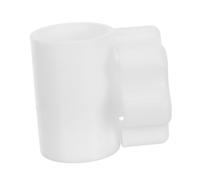 minkissy Pieza de Unión para Sombrilla de Patio, Plástico Blanco 32mm 28 | Repuesto para Mástil Exterior, Ajuste para Deck Umbrella y Playa
