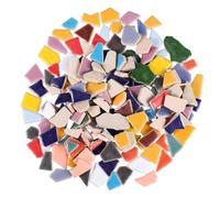 minkissy Piezas de Cerámica DIY Mosaico Irregulares 500 G, Fragmentos de Azulejos Pequeños Multicolor para Decoración Artesanal y Manualidades de Bricolaje en Hogar