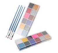 minkissy Pintura Corporal de Colores Soluble Agua Pintura Facial para Cosplay Festivales y Teatro Maquillaje Lavable para Arte Facial y Corporal