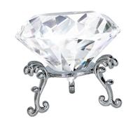 minkissy Pisapapeles De Cristal Transparente Con Soporte De Metal Plateado, Bola Decorativa De 6 Cm, Adorno Práctico Para Hogar y Oficina, Obsequio Para Cumpleaños, Decoración Elegante