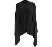 minkissy Poncho de Lactancia Multifuncional para Madre, Bufanda de Lactancia Materna Botón, Color Negro, Tela Segura y Transpirable, Cobertura de Alimentación para Ñiño, Uso en Paseo