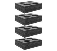 minkissy Portabebidas Portátil de Espuma de Perla Negra para 4 Tazas, Soporte Resistente Que Previene Fugas, Adecuado para Bebidas Calientes y Frías en Restaurantes