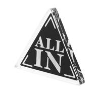 minkissy Professional Acrylic Double Layer Poker Dealer Button Portable Triangle Game Token For Parties Gatherings and High Stakes Play