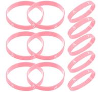 minkissy Pulseras de Silicona Rosa Concienciación del Cáncer de Mama, 20 Piezas Superficie Suave y Brillante, Diseño Elegante y Fácil de Usar
