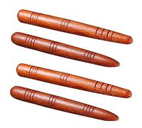 minkissy Punto Gatillo Plumas de Acupuntura de Madera, 4 Herramientas de Masaje Manual, Palo de Masaje Redondo para Espalda y Cuello, Viaje